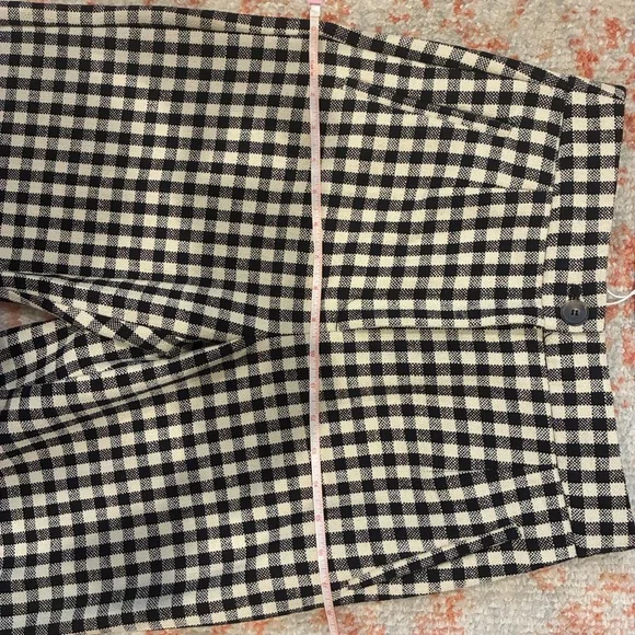 Sézane Martin Crop Checkered Black and Cream trousers. Size 36 (4) Pre 2025 NWT - Picture 6 of 6